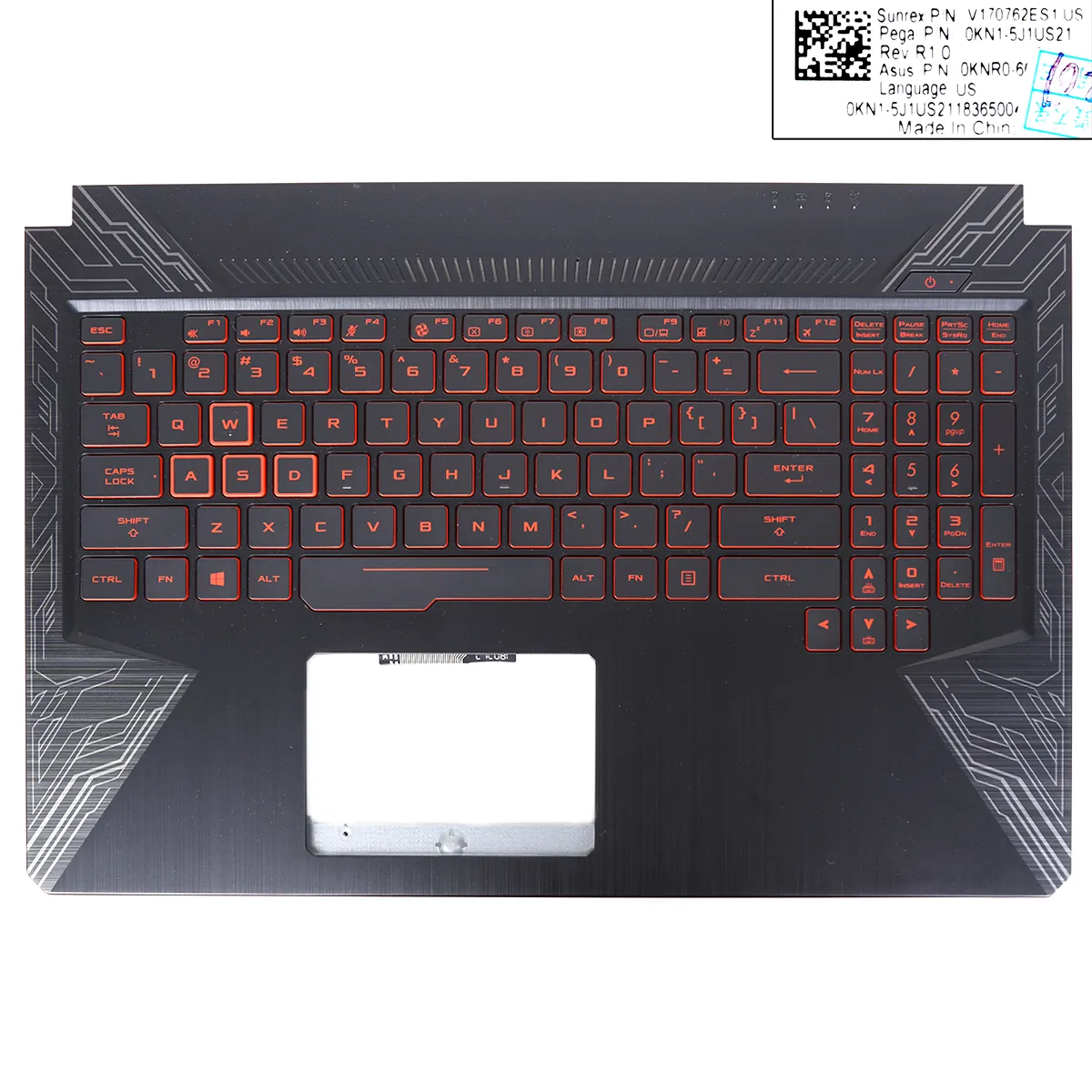 Picture of ASUS TUF Gaming FX504 ZX80G FX80GE FX80FE FZ80G Palmrest Upper Cover YSKeyboard Without touch BLACK（NEW 90%）.